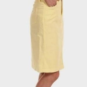 NWT NYDJ Light  yellow twill denim skirt